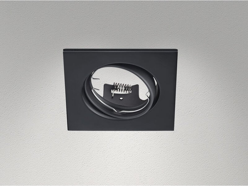 Trio Lighting - Eckiger Deckeneinbaustrahler jura schwenkbar in Schwarz matt GU10