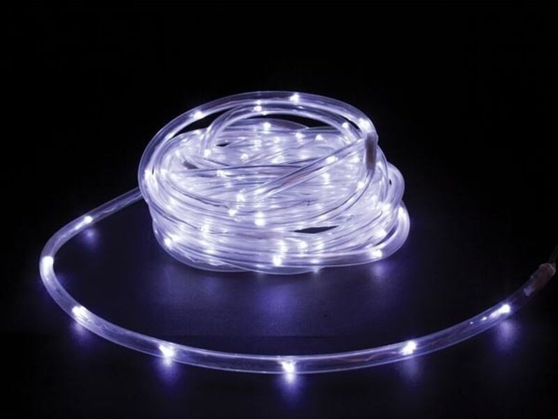 Microlight led - 6 m - 120 LEDs - Weiß - transparentes Kabel - 12 v