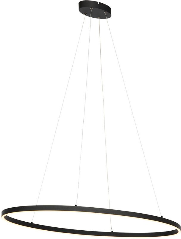 Design Hängelampe schwarz oval inkl. led 3-stufig dimmbar - Ovallo
