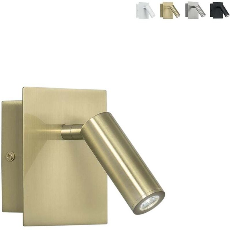 Metall-Wandleuchte mit schwenkbarem LED-Spot Dickens - Gold