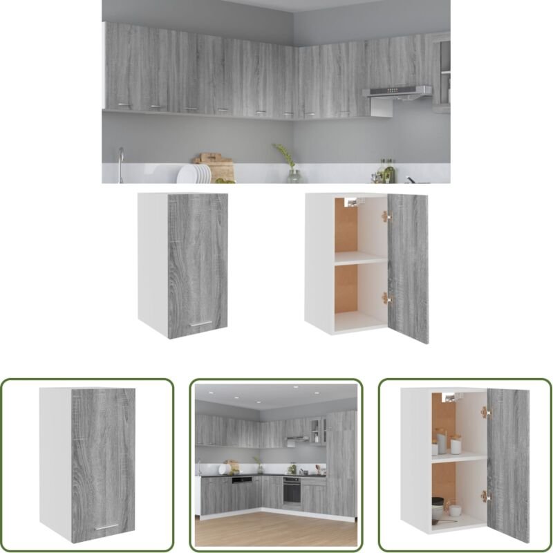 Küchenregal - Hängeschrank Lyon Grau Sonoma 29,5x31x60 cm Holzwerkstoff
