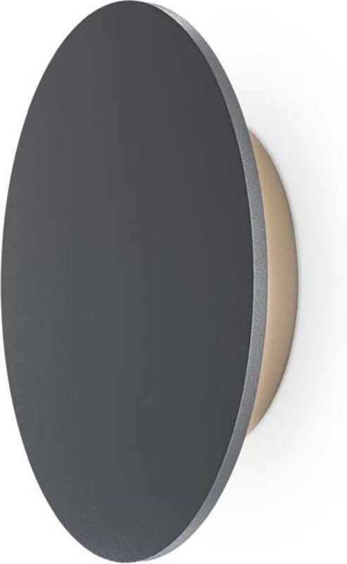 Wandleuchte Außenleuchte led Wandlampe Metall Graphit IP65 d 18 cm Designleuchte