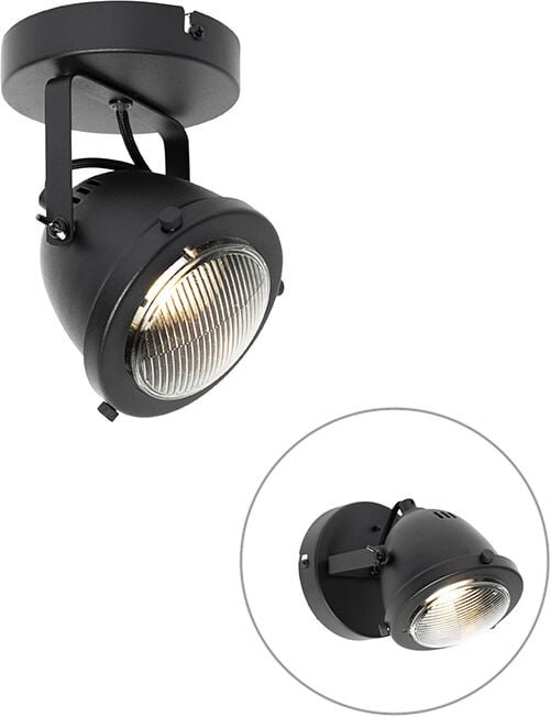 Industrieller Spot schwarz verstellbar - Emado
