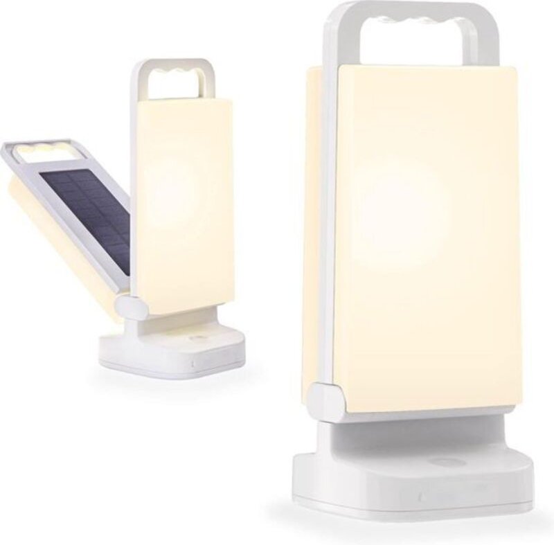 Solar-Campinglampe – Wiederaufladbare Laterne mit einstellbarer Helligkeit, 4400 mAh Akku, 80 Stunden Akkulaufzeit, wass...