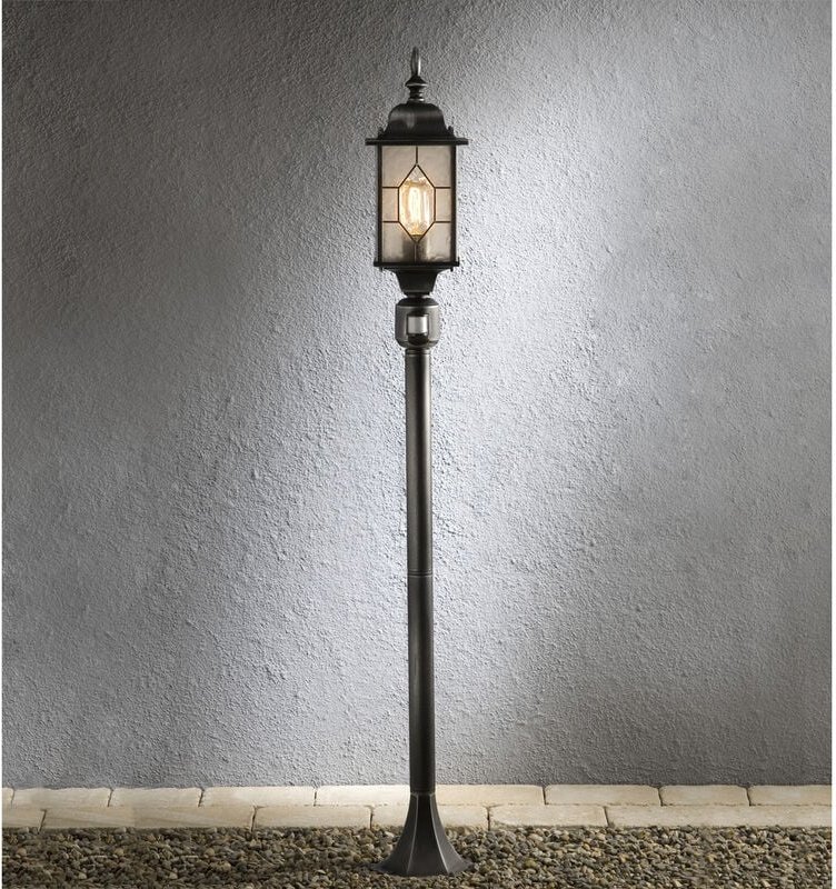 Konstsmide - led Außen Standlaterne Wegeleuchte Landhausstil mit Bewegungsmelder, schwarz