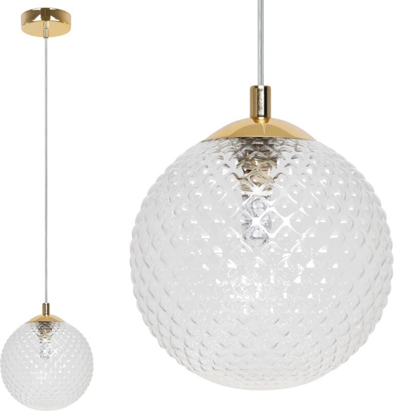 Cannes Hängelampe 1 Flach, Klarer Lampenschirm 15cm G9