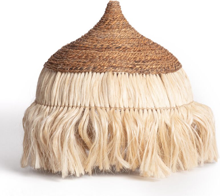 Lampenschirm für Hängeleuchte Rattan und Ramie Kempo Wari ILUZZIA Natürlich