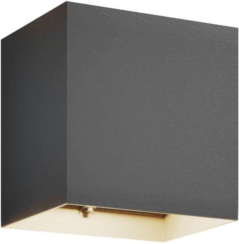 Lucande - led Wandleuchte außen 'Evie' aus Aluminium von