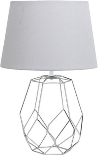 Fabrilamp Labeo Tischleuchte E27 Chrom Weiß