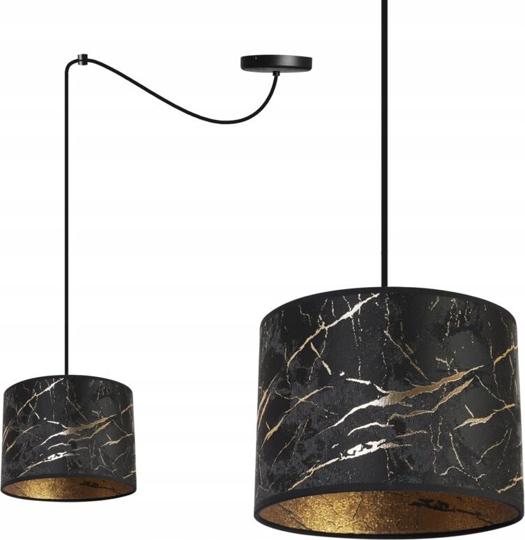 Deckenlampe, Spinnenlampenschirm, goldener Marmor