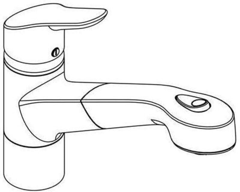 Objekta Spültisch-EHM dn 10 herausz. Brause chrom