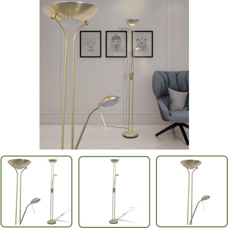 The Living Store Stehleuchte Dimmbar led 23 w - Stehlampe - led Lampe - Wohnzimmer Dekoration - Dimmable Lampe - Deckenf...