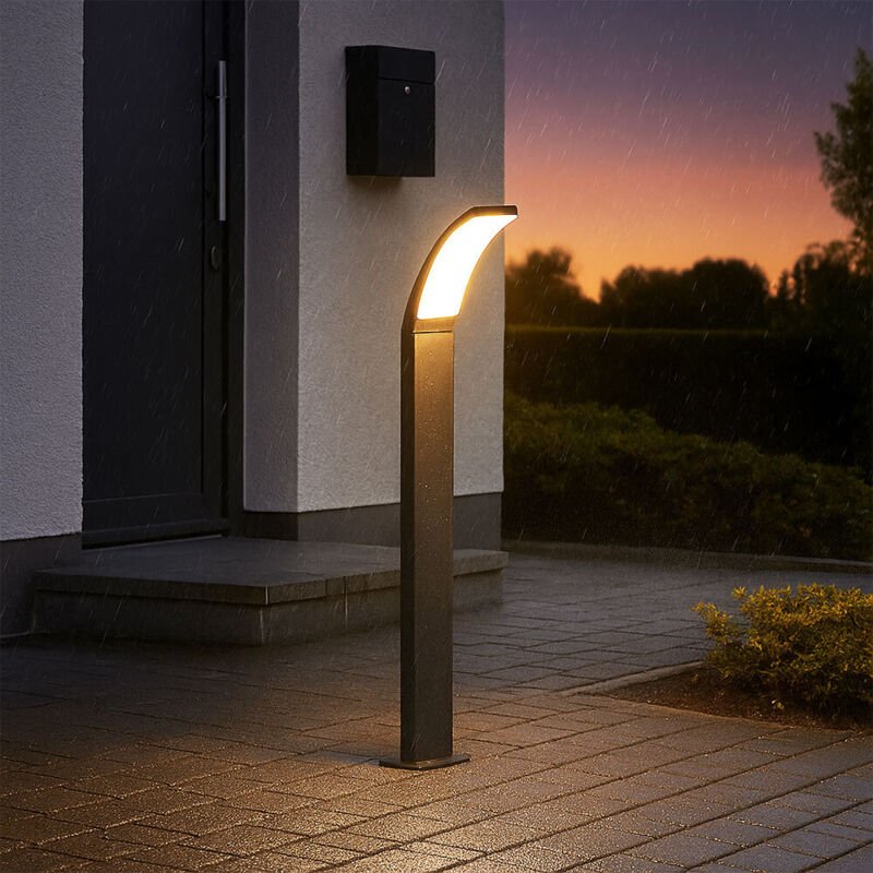 Außenstehlampe Wegeleuchte Gartenleuchte Aluminium anthrazit LED SMD H 100 cm