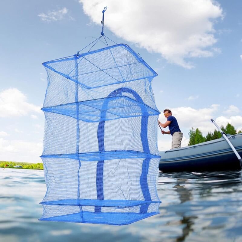 4 Schichten Trocknungsnetz - Faltbare Mesh Trockennetz Kräutertrockner,Hängendes Kräuter-Trockennetz Zusammenklappbar fü...