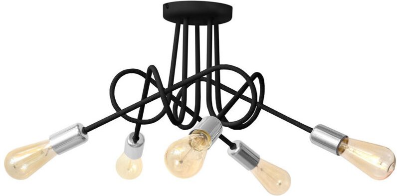 Oxford Halbbündige Deckenleuchte mit mehreren Armen Schwarz, Chrom 50cm - Helam