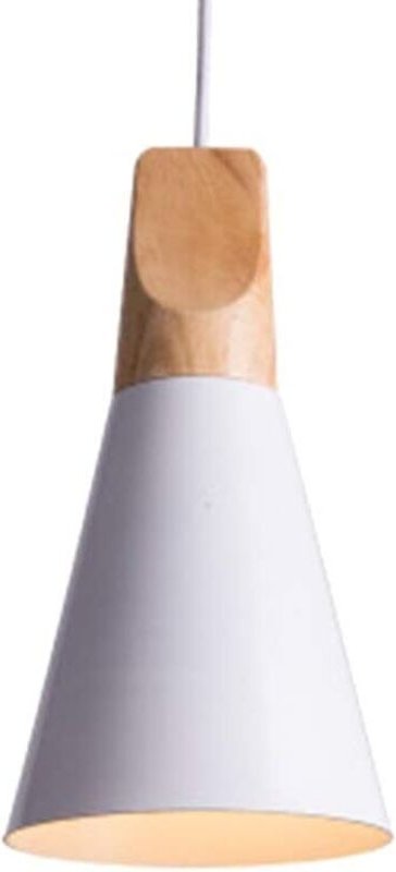 E27 Pendelleuchte aus Holz und Metall, industriell-dekorative Deckenleuchte für den Innenbereich, höhenverstellbarer Kro...