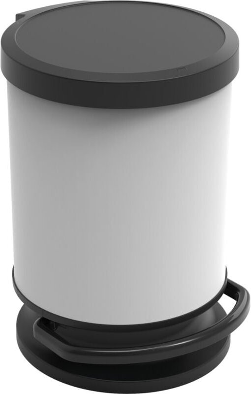 Rotho Treteimer Paso 20 L rund schwarzweiß