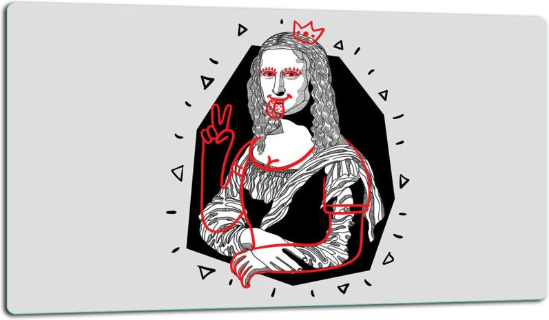 Glasschild Schneidebrett 52x30 Frauu