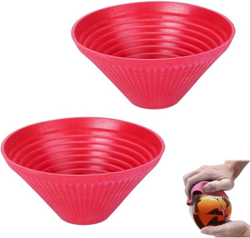 Lntyq - Glasöffner - 2 Gummigreifer für Glasöffner, Multifunktions-Glasöffnergreifer, Wärmeisolierung, Flaschenöffner fü...