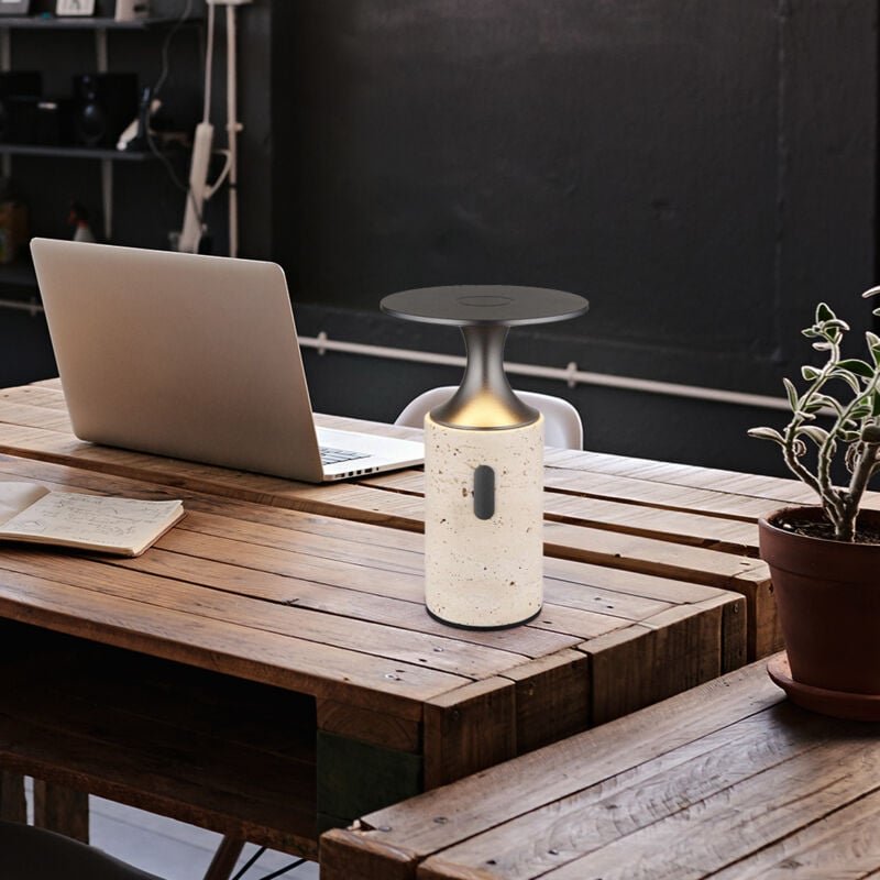 Led Tischlampe Touchdimmer Tischleuchte Marmor Akku Tischleuchte h 18,5 cm