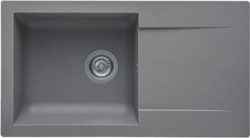 Stradour Einsatzwaschbecken Einna, In Betongrau Smc - 16, 1 Schüssel, Dim. 78 43,5 Cm, Manueller Dump