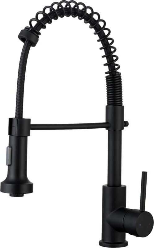 Essebagno - Plimo Spültischarmatur in mattem Schwarz mit Duscharmatur