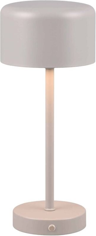 Reality Leuchten - Akku Tischleuchte jeff per usb aufladbar, Sensordimmer, Hellgrau, Höhe 30cm