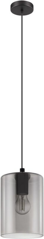 Eglo - Hängekücheninsel Cadaques aus geräuchertem Zylinderglas mit 1xE27 Ø16 cm