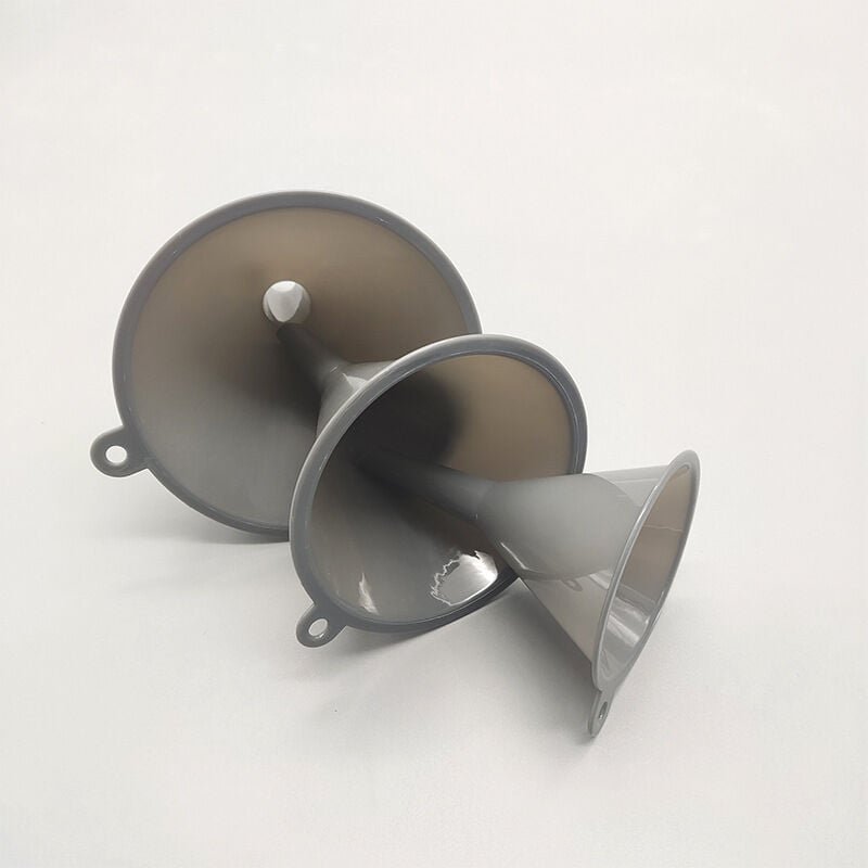 Set mit 3 hochwertigen Kunststofftrichtern: Präzises Befüllen von Flaschen und Behältern – ideal für Küche und Alltag, g...