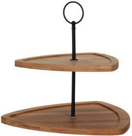 Etagere aus Bambus, 2-stöckig