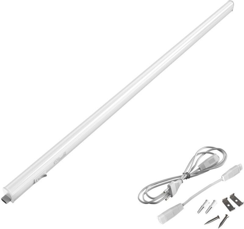 Briloner Unterbauleuchte Erweiterbar 118,7cm 14W 1400lm 4000K Neutralweiß Inkl. Montagematerial Weiß - Schrankleuchte Kü...