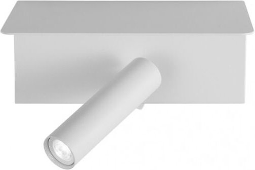 Fabrilamp - Wandleuchte 3w 4000k leonardo white w/shelf und usb 150lm w/switch 14x18x14cm orientb