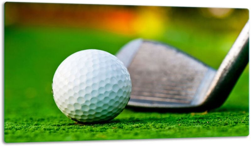 Glasschild Schneidebrett 52x30 Golf