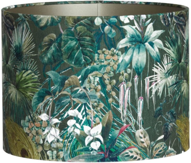 Light & Living - lampenschirm - Xenia Flora - grün - textil - Ø