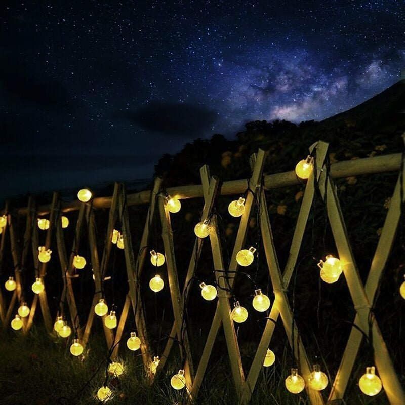 Thumbnail - Led Solarleuchte led Kugel-Lichterkette Außen Solar Gartenleuchte, 2 Lademodi usb & Solar - 3 Helligkeitsstufen - 8 Leuc...