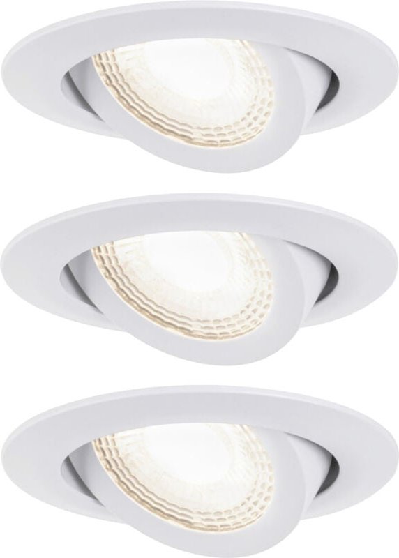 Paulmann - led Einbauleuchte 3er-Set weiß schwenkbar Einbauleuchten