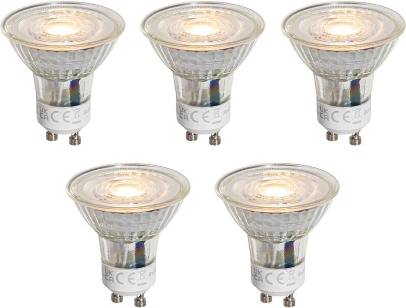 5er-Set GU10 50mm LED-Glühbirnen Klar 1W 80 lm 2200K