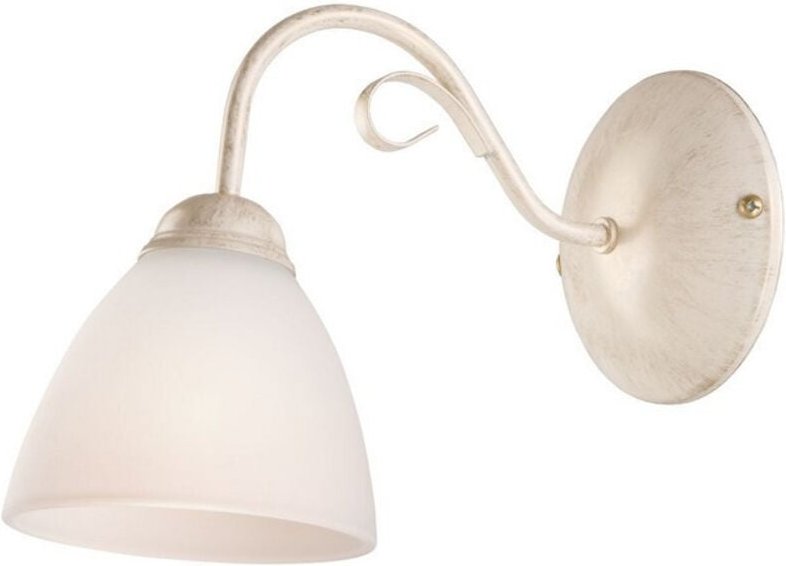 Lamkur Adelle Wandleuchte mit Glasschirm weiß, 1x E27