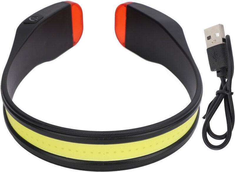 Wasserdichte COB-Stirnlampe, USB-aufladbar, hohe Leuchtkraft. Leichte Stirnlampe zum Laufen, Angeln und für Reparaturen.