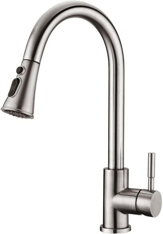 Vtizikl Robinet de cuisine avec douchette extractible, mitigeur de cuisine en acier inoxydable, robinet de douchette de ...