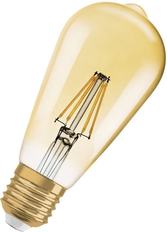 Osram - Dimmbare LED-Lampen, Vintage-Edition, 55 Watts Ersatz, E27, ST64-shape, 2400 Kelvin, Comfort warm white, Klares ...