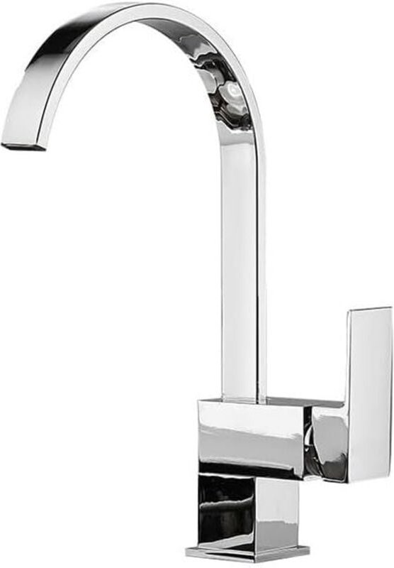 Küchenarmatur mit hohem, quadratischem Auslauf – Küchenspülen-Mischbatterie (verzinkte Legierung)