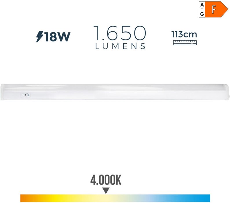EDM - LED-Leiste anschließbar - 113cm - 18W - 1650lm - 4000K - 31697