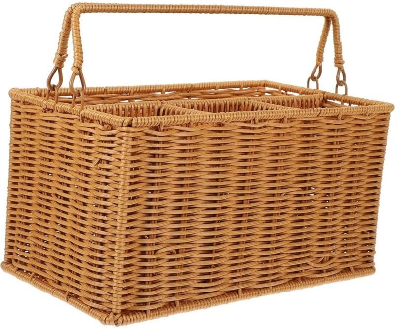 Gewebter Besteckkorb für den Außenbereich, Besteck-Cadd-Y, Utensilien-Organizer-Halter