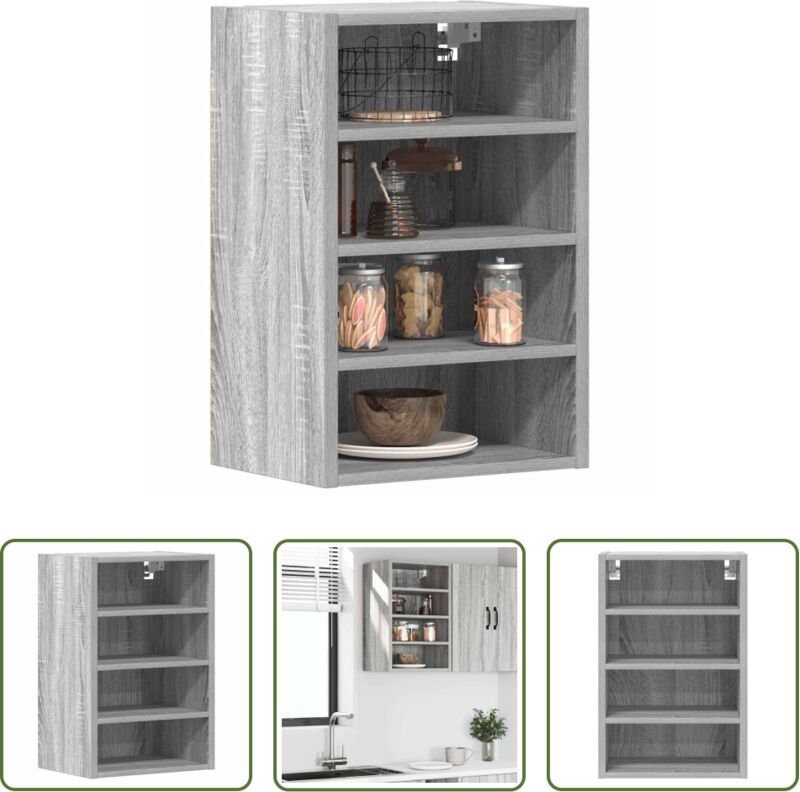 Küchenregal - Hängeschrank Riga Grau Sonoma 40x29,5x60 cm Holzwerkstoff