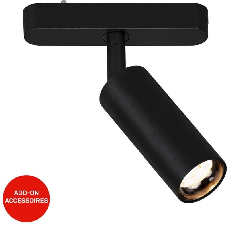 Luxtrail Schienensystem, Warmweiß, Schwenkbar, Zubehör, Schwarz, 13 x Ø4 x 15,5 cm - Briloner