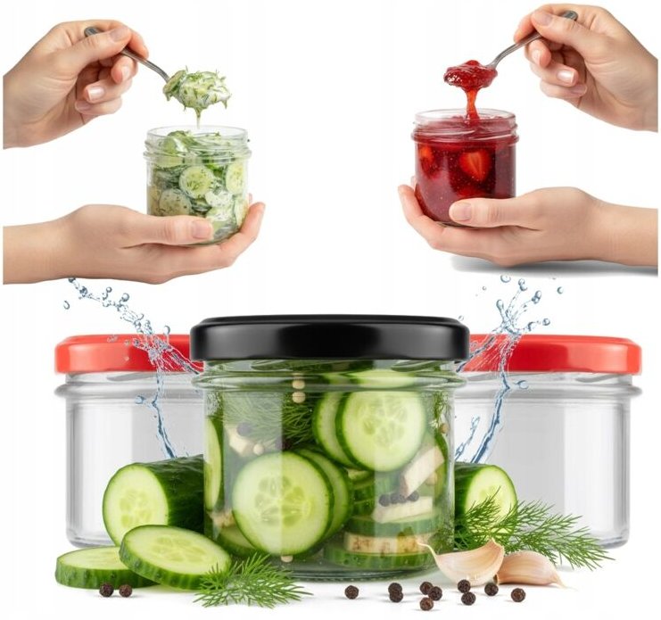 5x gerade Gläser 140ml Lebensmittelbehälter Honig Marmelade Sahne Kerzengläser