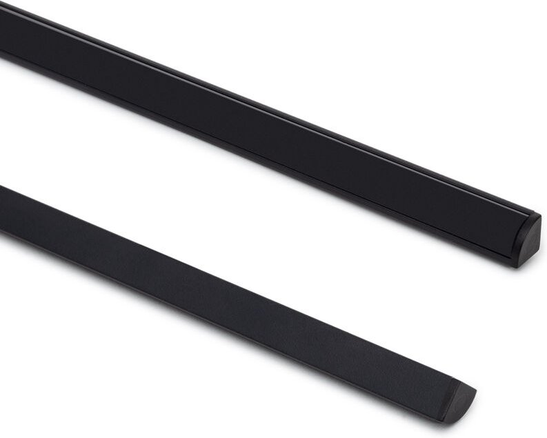 Ledkia - Aluminiumprofil Ecke runde Abdeckung 2m für led Streifen bis 5 mm Schwarz 2 m Schwarz transluzent