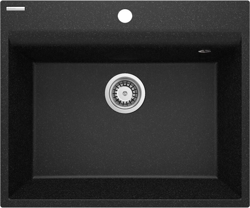 Einzelbecken-Granit-Küchenspüle 60 x 50 cm, Graphitfarbe Deante CORIO ZRC210A Graphit