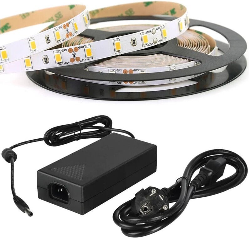 Trade Shop Traesio - Trade Shop - 5 Millionen Tonnen. strip 300 led smd 5630 ohne silikon IP20 + 5A stromversorgung -